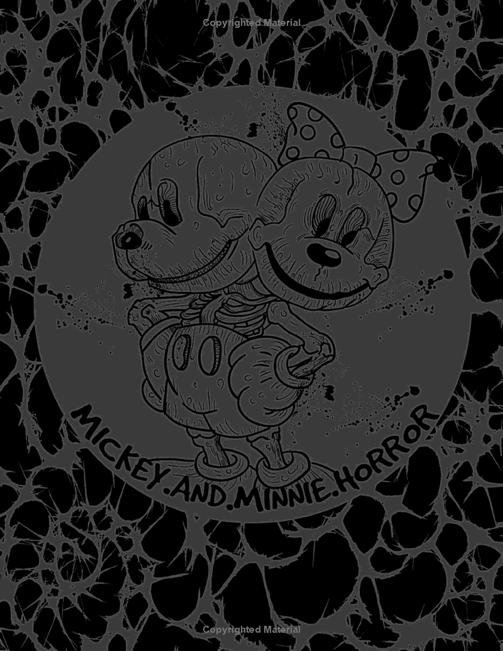 Mickey And Minnie Horror Coloring Book Mickey And Minnie | Etsy