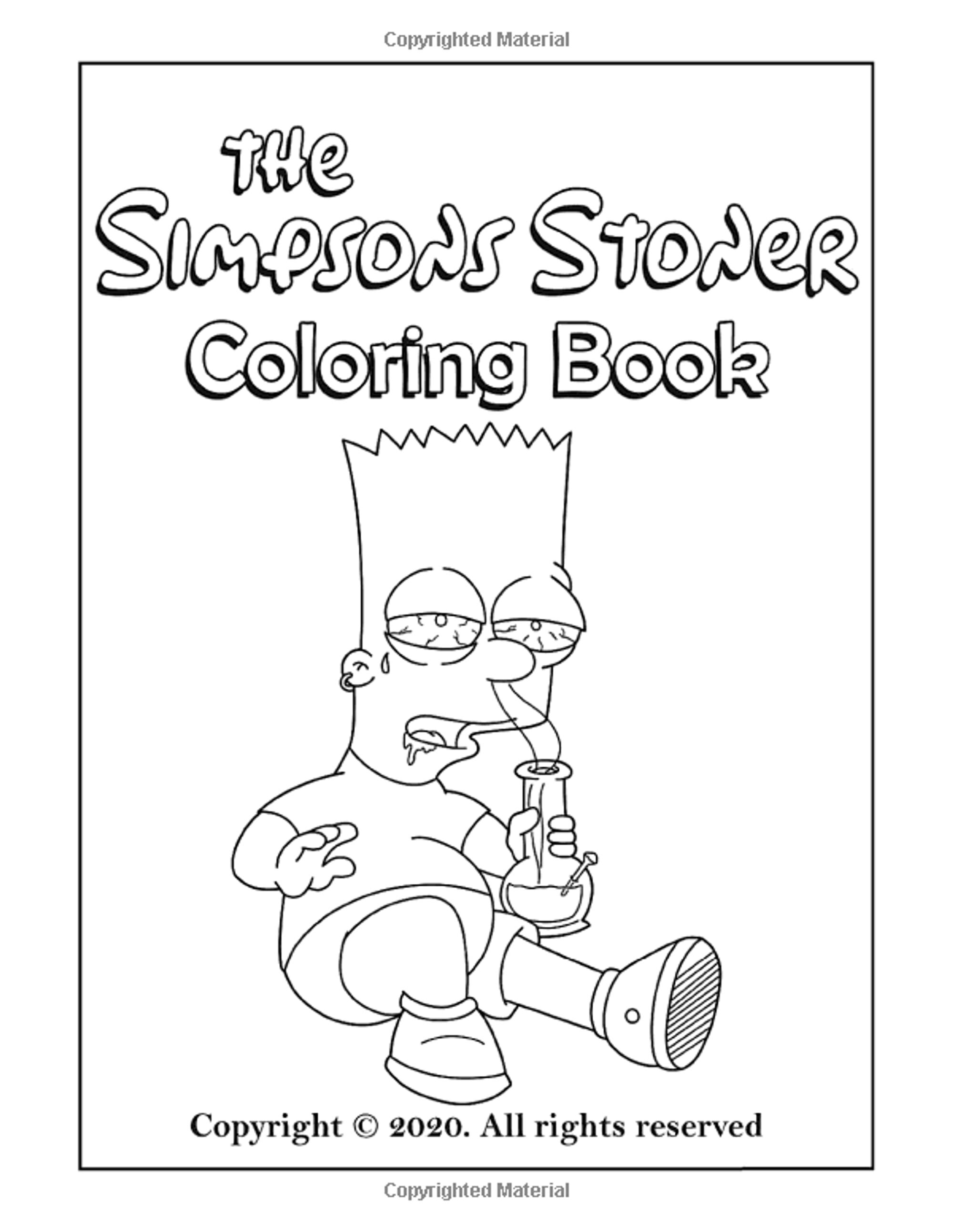 The Simpsons Stoner Coloring Book Perfect Gifts For Fans Of | Etsy