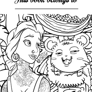 Princess Stoner Coloring Book: Coloring Book for Relaxation | Etsy