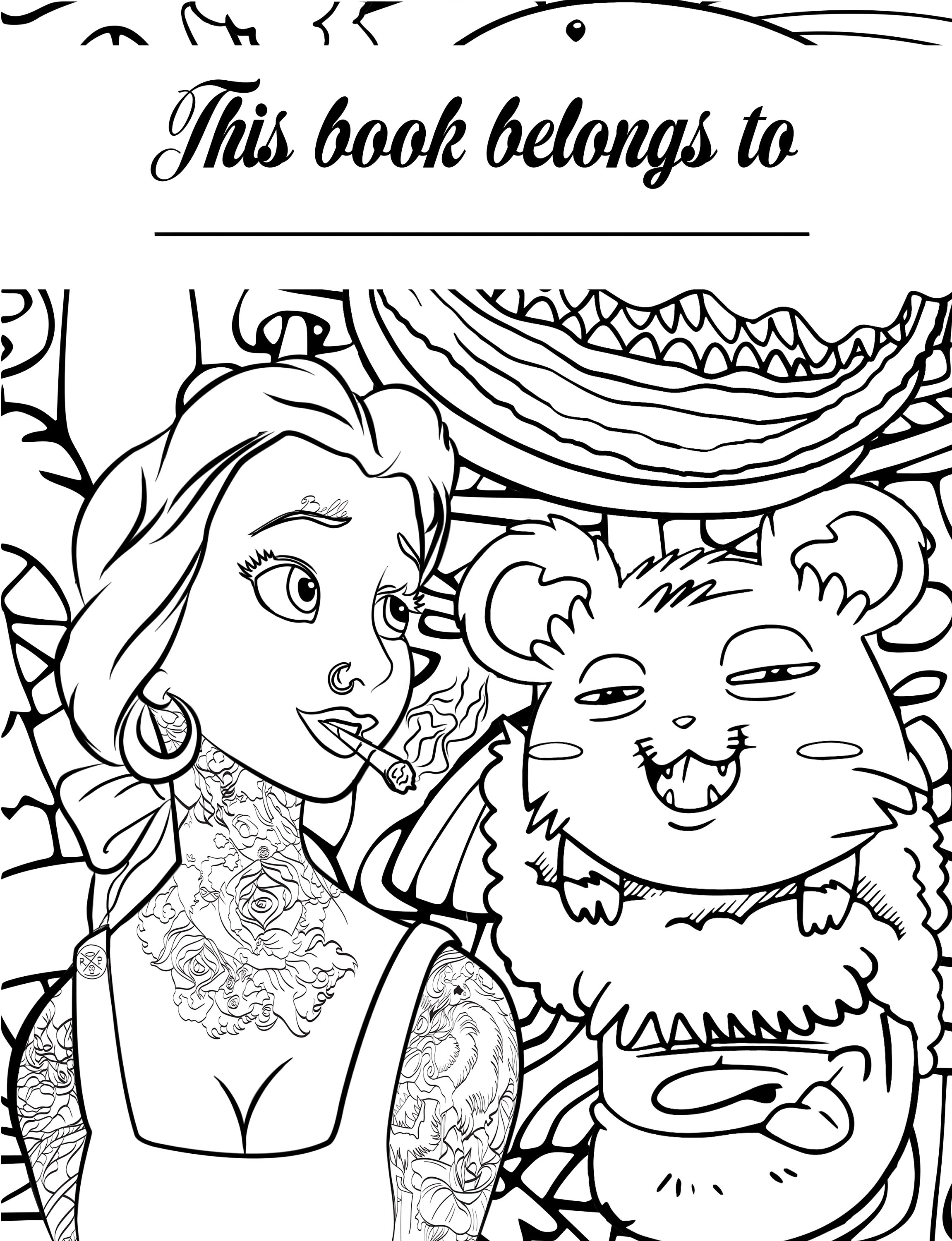 Princess Stoner Coloring Book: Coloring Book for Relaxation | Etsy