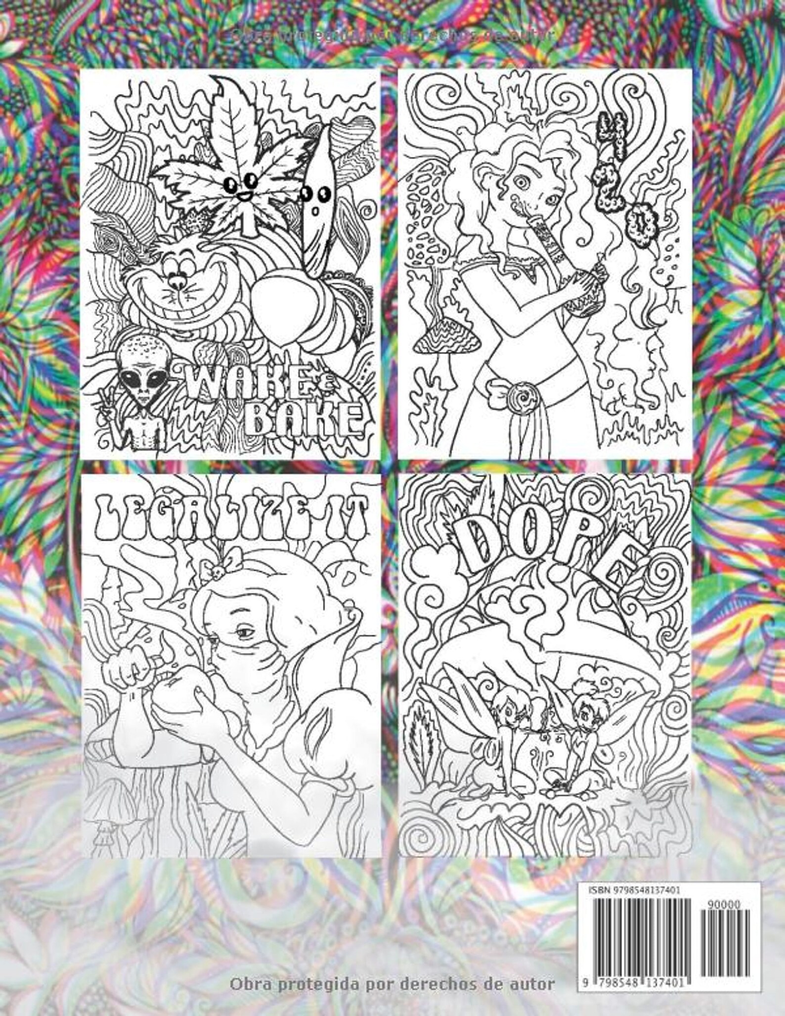 Princess Stoner Coloring Book Trippy Psychedelic Coloring Book Etsy