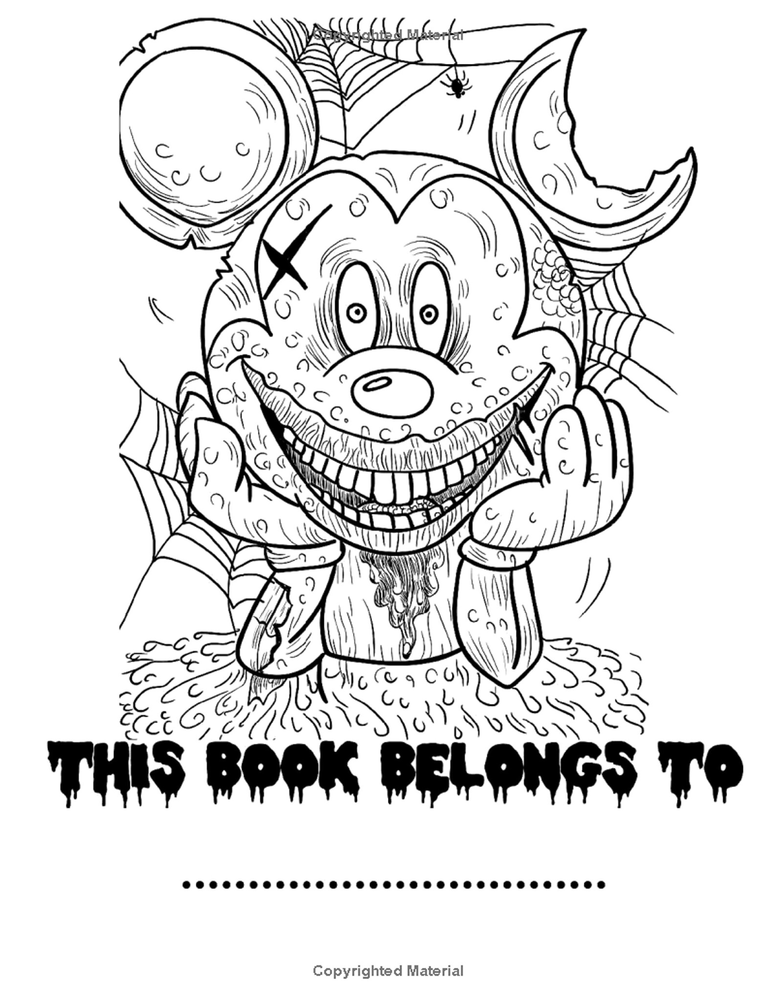 Mickey And Minnie Horror Coloring Book Mickey And Minnie | Etsy