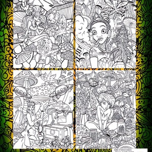Princess Stoner Coloring Book: the Psychedelic Coloring Book - Etsy