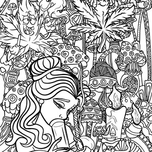 Princess Stoner Coloring Book: the Psychedelic Coloring Book - Etsy