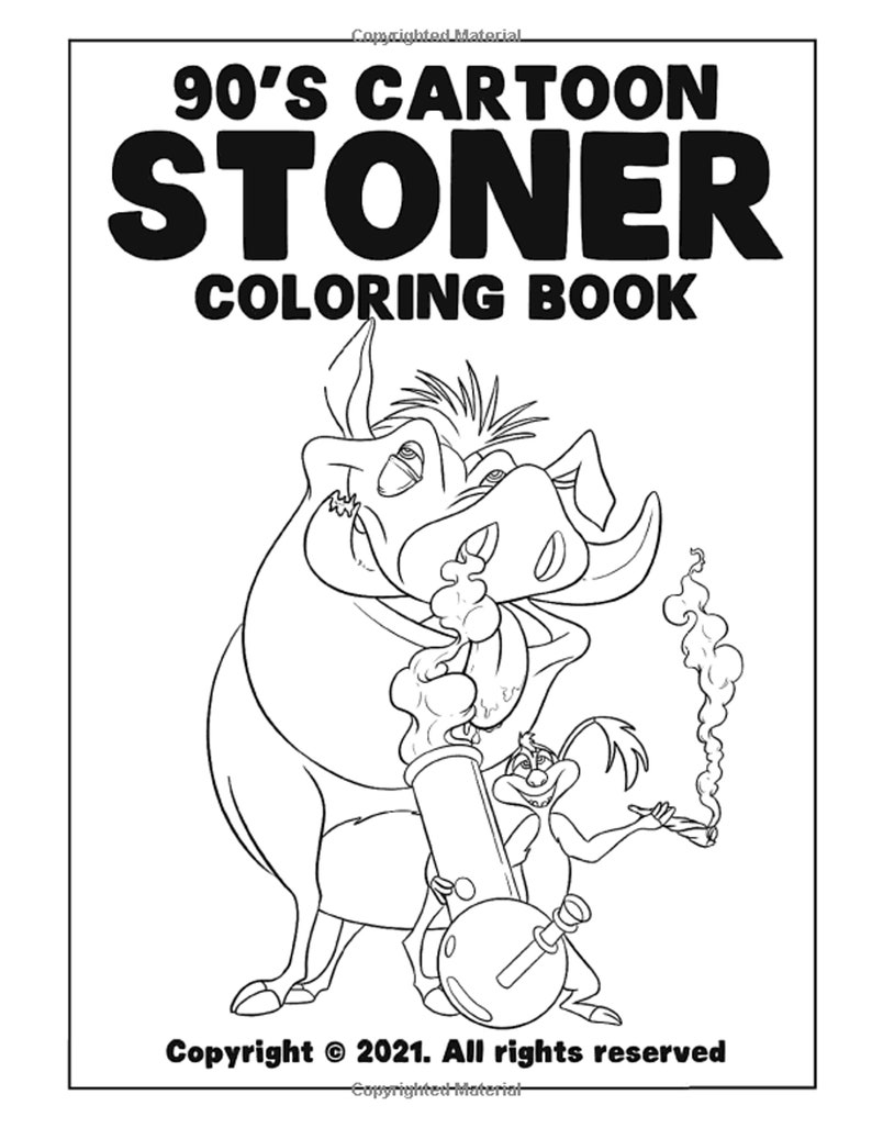 90's Cartoon Stoner Coloring Book Lets Live in Color With Etsy