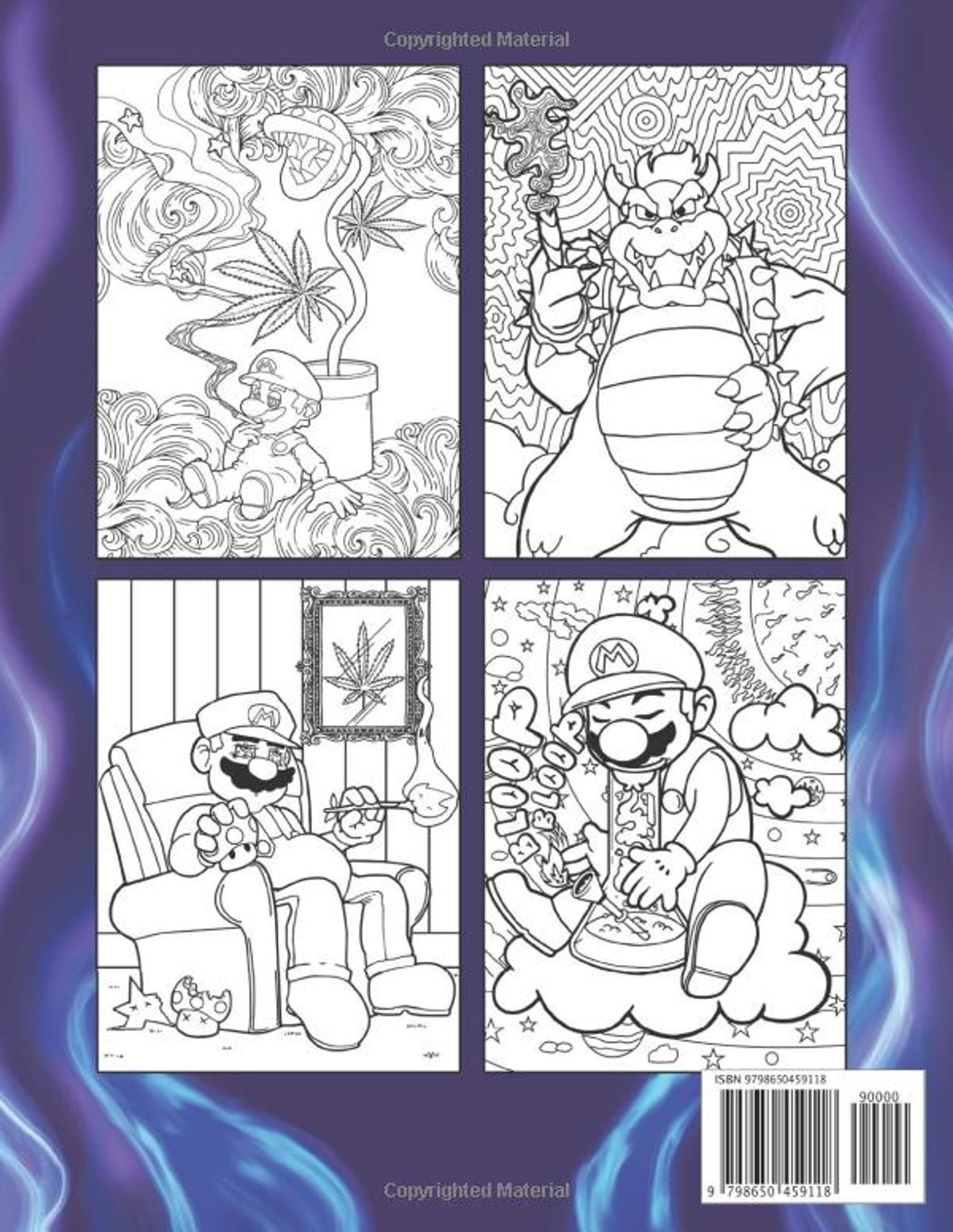Mario Stoner Adult Coloring Book Mario's Psychedelic | Etsy
