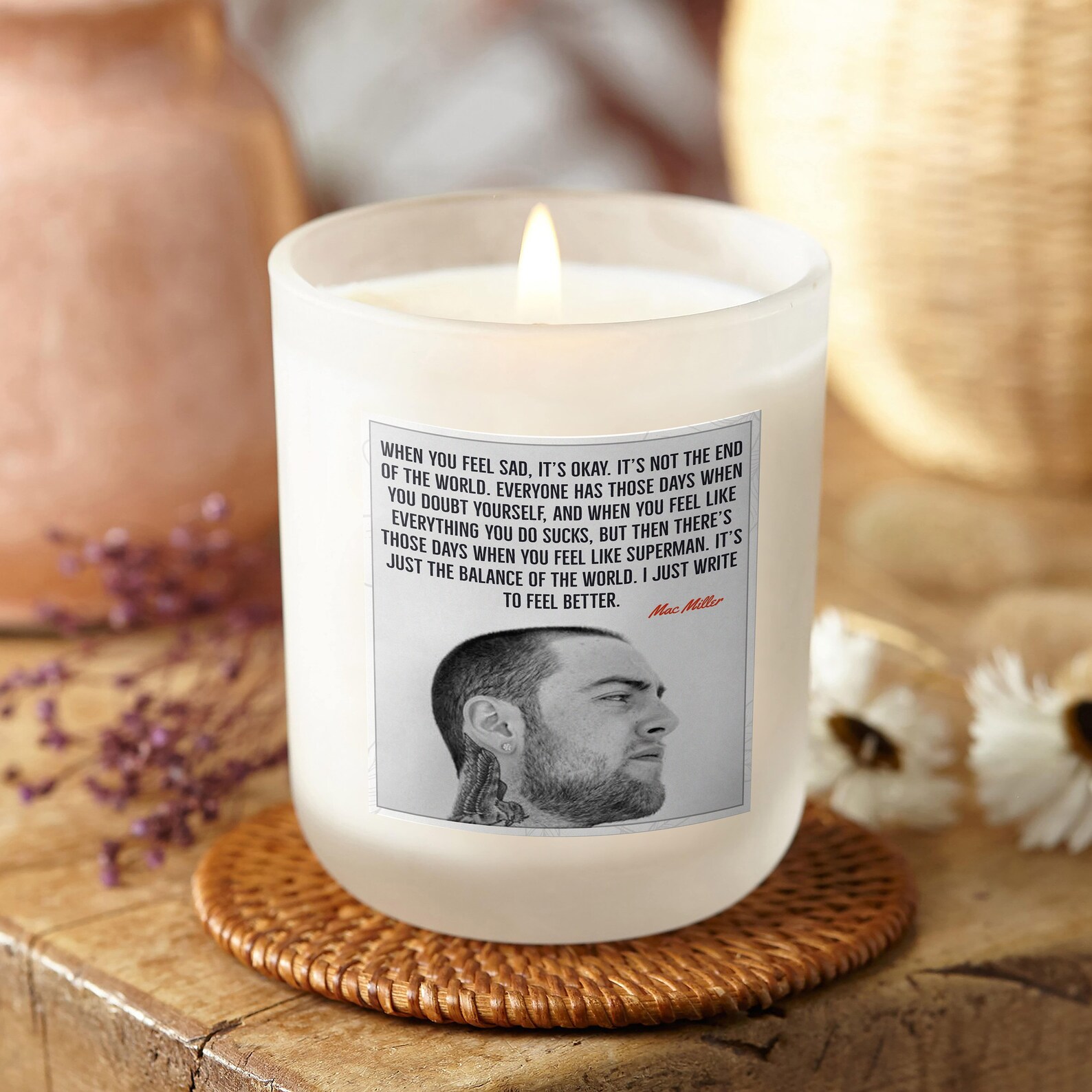Mac Miller scented candles unique candle Pop Candle gifts