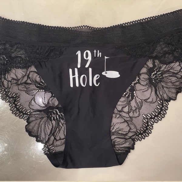 Bachelorette Underwear - Golf Gift - 19th Hole - Black