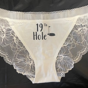 Bachelorette Underwear - Golf Gift - 19th Hole - White