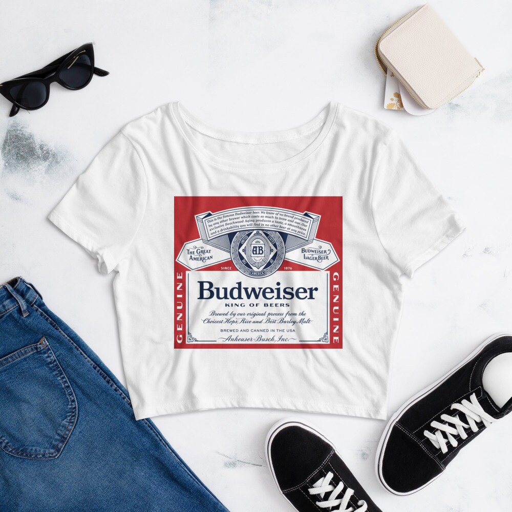 cropped budweiser shirt