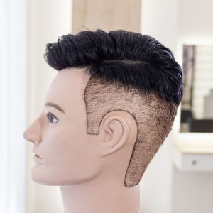 Black undercut wig top