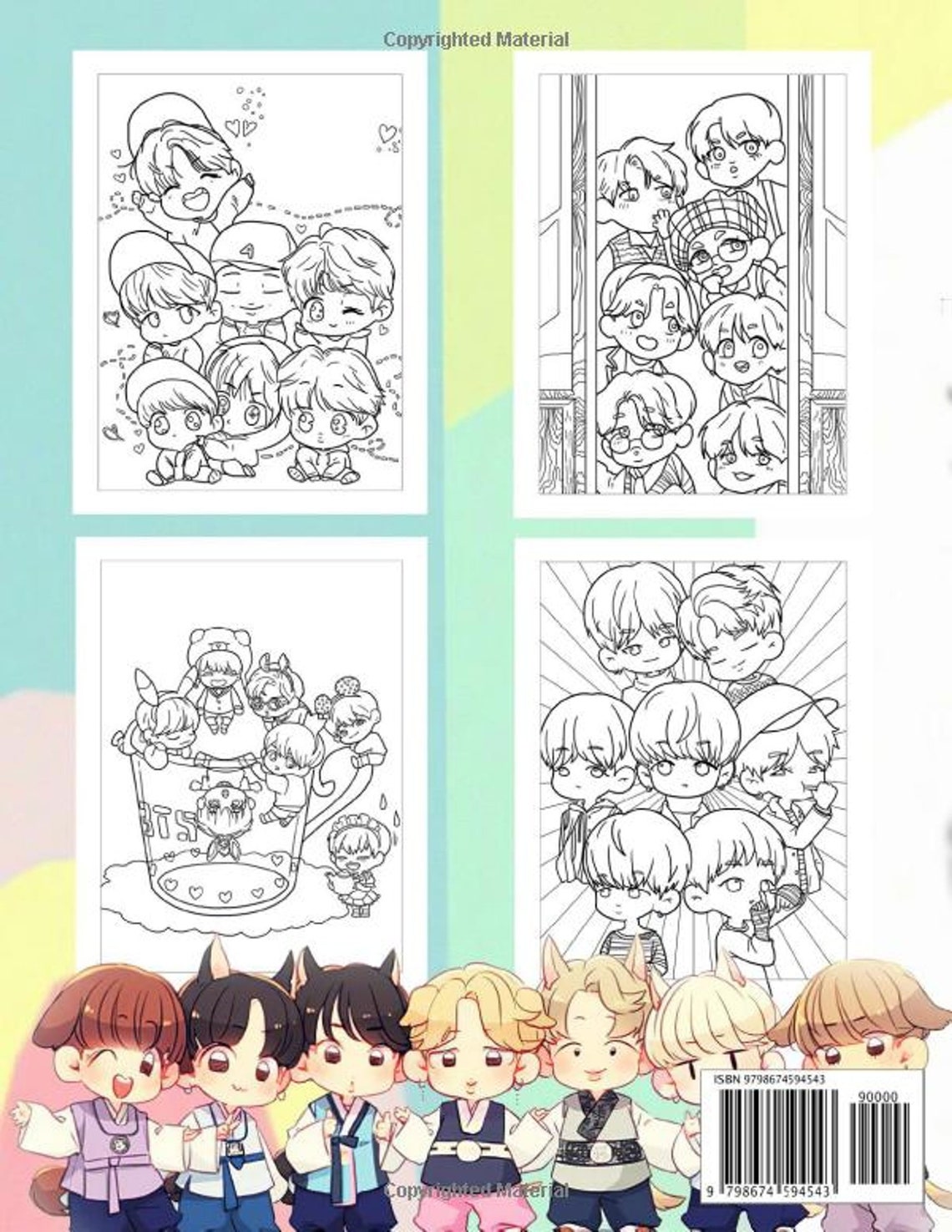 BTS Coloring Book Awesome Coloring Book With Lots Of Bangtan | Etsy