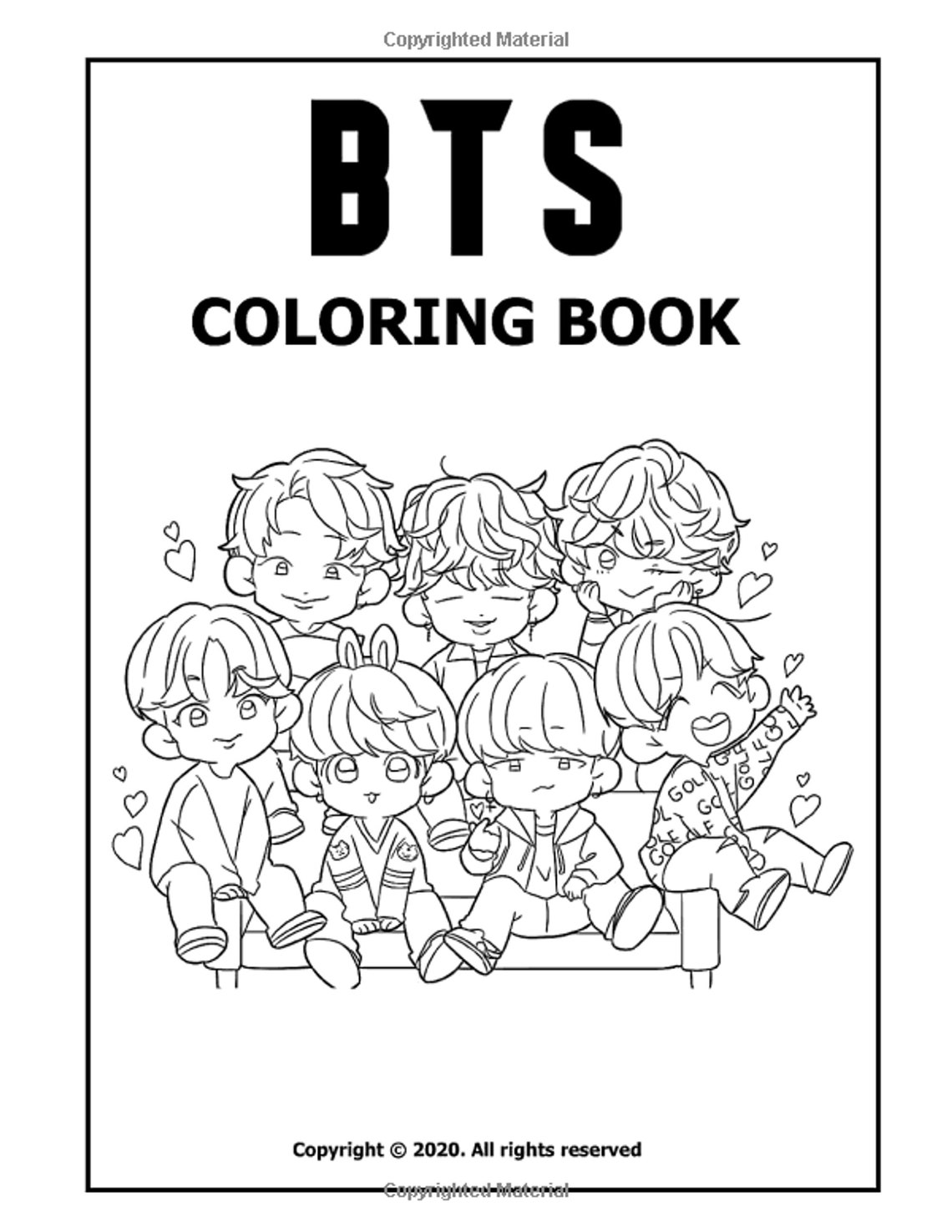 BTS Coloring Book Awesome Coloring Book With Lots Of Bangtan | Etsy