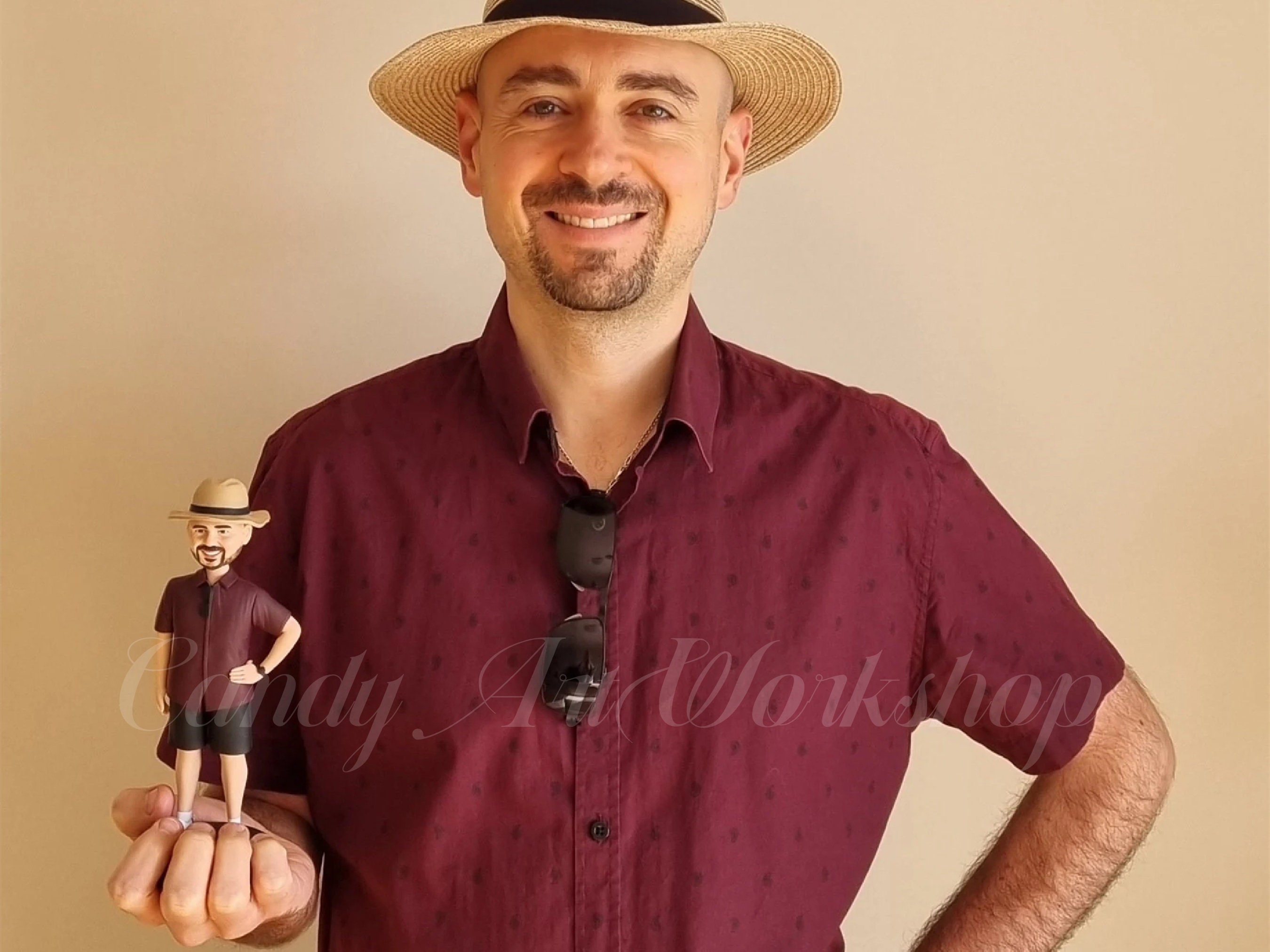 Figurine homme personnalisée, figurine personnalisée, anniversaire, décoration de gâteau d'anniversaire personnalisée, figurine pour mari, petit ami, fils