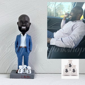 Businessman Bobblehead Custom, Personalized Gift For Coworker, Best Friend Promotion Gift, Worlds Best Boss Gift, Business Starting Gift