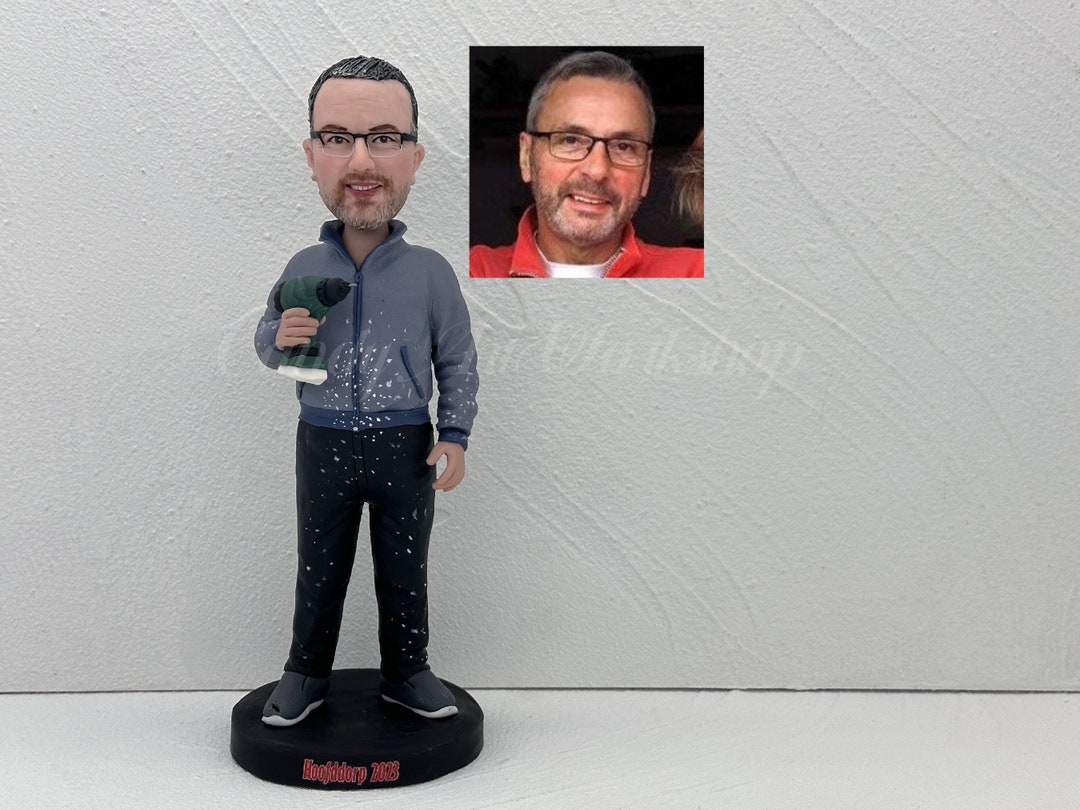 Happy Male Bobblehead - Cheerful Man Figurine Statue main image 1