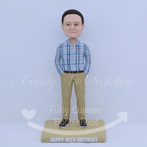 Custom Bobblehead Man, Custom Dad Figurine, Custom Christmas Gift For Husband, Personalized Birthday Cake Topper For Boyfriend, Gift For Him