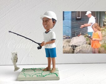 Custom Fly Fishing Gifts, Personalized Fishing Mockup, Fishing Gnome, Fishing Retirement Ornament, Trout  Fishing Figure, Statue, Scuplture