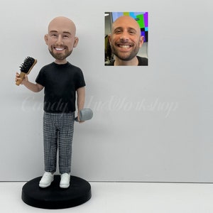 Custom Barber Bobblehead, Custom Barber Business Sign, Custom Barber Business Card Holder, Personalized Barber Valentine's Gift, Salon Decor