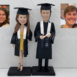 Personalized Graduate Bobblehead For Boy Or Girl - Custom Gift for Graduation | 100% Customizable Handmade Clay Figurine | Free Shipping