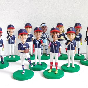 Custom Baseball bobbleheads, Personalized Baseball Team Gifts, Customized baseball gifts for boys, Baseball Figurines, funny softball awards