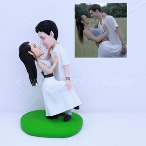 Custom Wedding Cake Topper Bride And Groom, Personalized Figurine Statue For Wedding, Anniversary Couple Gifts, Custom Bridal Shower Present