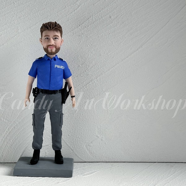 Polizei Bobblehead Custom, Personalized Gift For Policeman, Police Retirement Party Decorations, Police Chief Gift, Police Office Ornament