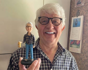 Custom Man Bobbleheads, Personalized Birthday Cake Topper For Dad, Romantic Anniversary Gift For Husband, Custom Dashboard Bobblehead
