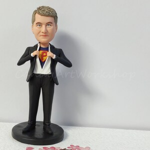 Super Dad Custom Bobble Head, Gifts For Boss, Client, Personalized Cheer Gifts For Team, Funny Gifts For Groomsman , Dad Retirement Gift