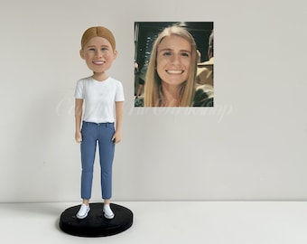 Girlfriend Bobblehead Custom, Custom Figurine For Wife, Custom Birthday Cake Topper For Her,  Personalized Woman Statue, Gift For Girlfriend
