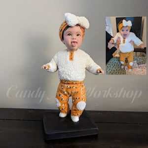 Baby Bobblehead Custom For Father’s Day, Personalized Infant Figure For Dad&#39;s Day, Birthday Cake Topper For Kids, Gifts For Him, Man