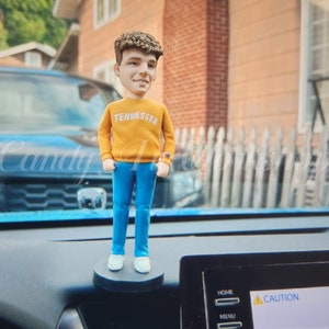 Custom Bobblehead For Dashboard, Bobble Head Personalized On Car, Wobbly Head Figurine For Truck, Shaking Head Bobblehead For Taxi Driver