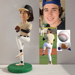 Custom Baseball Player Bobblehead, Personalized Baseball Ornament, Customized baseball lover gifts, Baseball Decor, Gifts for Kids