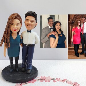 Couples Bobblehead Custom, Personalized Fiance And Fiancee Cake Topper, Marriage Anniversay Gift, Bridal Shower Favors For Guests In Bulk