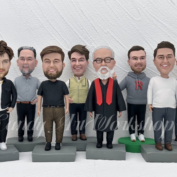 Best Friends Bobblehead Custom, Company Prize Gift Personalized, Bulk Gift For Groomsmen and Priest, Anniversary Presents For Employees