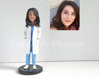 Female Doctor Bobblehead Custom, Personalized Woman Dentist Gift, Customized Doctor Bobble Head, Customize Surgeon, Pharmacist Figure