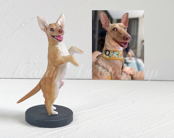 Custom Dog Figure, Dog Statuettee, Pet Figure, Cat Loss Gifts, Personalized Dog Sculpture, Dog Person Gift, Pet Lover Gift, Dog Cake Topper