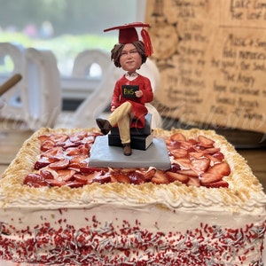Custom Graduation Cake Topper 2025, Personalized Gift For Graduate, Graduation Party Cake Topper, Custom Boy Bobblehead, Male Figure