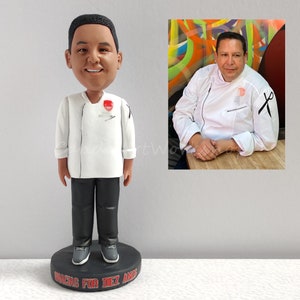 Gifts For Chef, Custom Chef Bobblehead, Personalized Chef Figurine, Customized Chef Figure, Valentines Day Bobble Head Gift For Cook