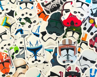 Star Wars Trooper Stickers (Clone Troopers/Commandos, Stormtroopers, etc) - Vinyl Stickers