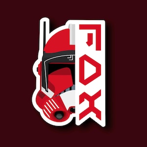 Fox Name Stickers | Star Wars Vinyl Stickers | Clone Wars | Star Wars Gifts | PrintsbyPorkins