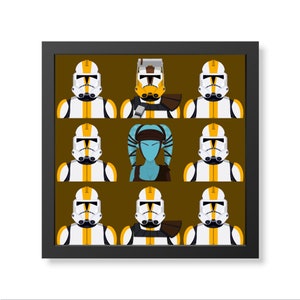 Aayla and the 327th Collage - Aayla Secura - Bly - Clone Wars - Star Wars Minimalist Print