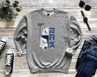 Sudadera con casco y nombre del Capitán Rex / Sudadera de Star Wars / 501st Rex / The Clone Wars / Regalos de Star Wars / PrintsbyPorkins