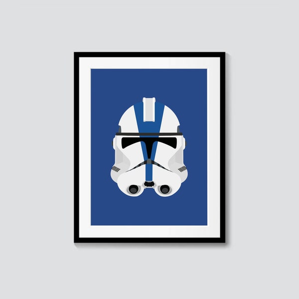 501st Clone Trooper - Star Wars minimalist print - room decor