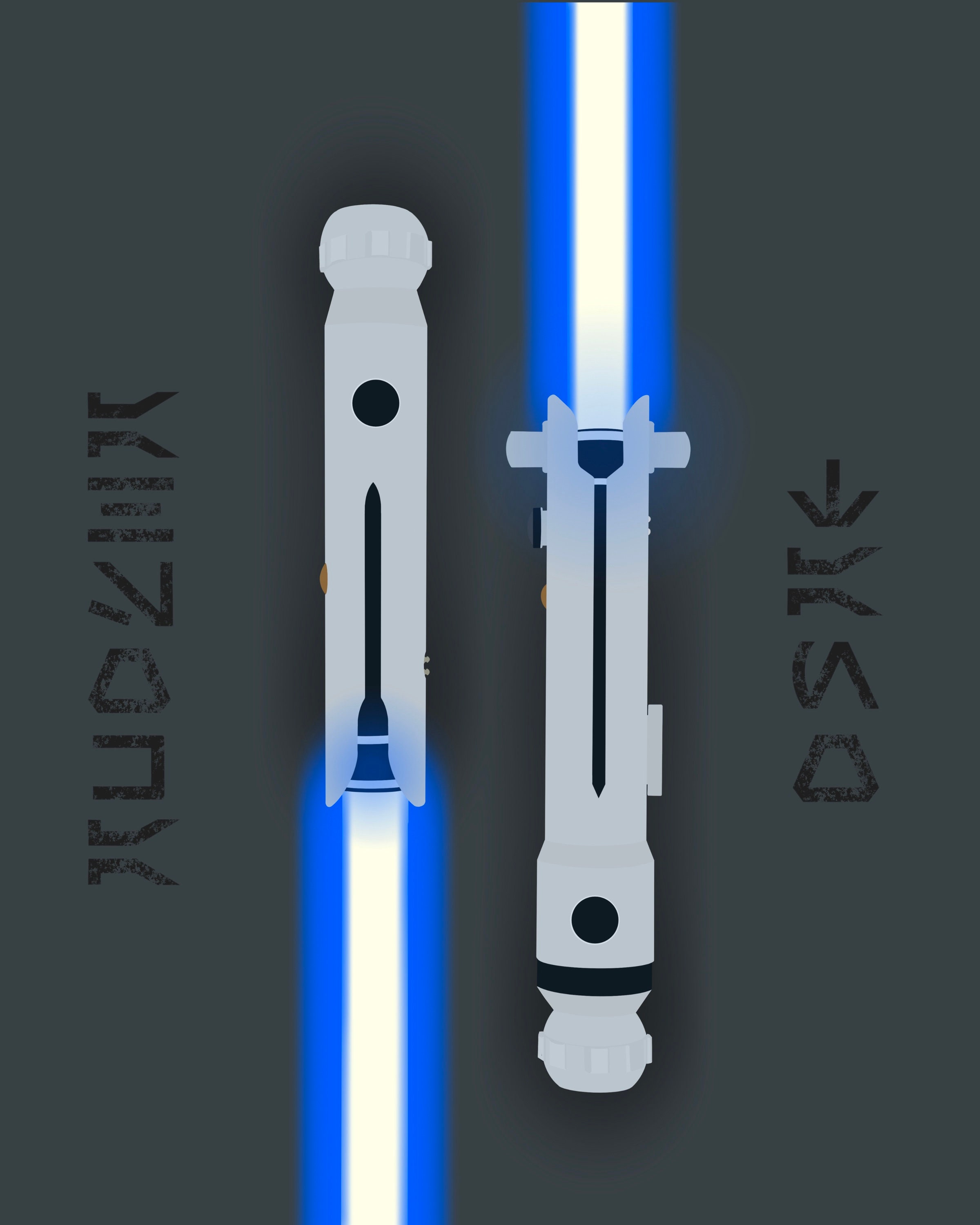 Ahsoka Tano Lightsaber Hilts Blue Clone Wars Star Wars Etsy
