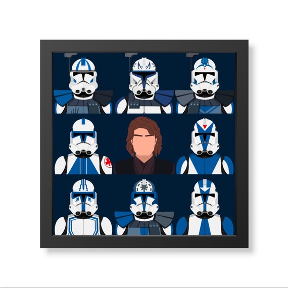 Anakin and the 501st Jedi Clone Troopers Anakin Skywalker Rex  Star Wars Minimalist Print