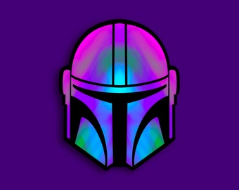 Holographic Mando stickers