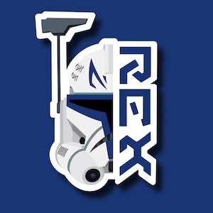 Captain Rex Name Stickers | Star Wars Vinyl Stickers | Clone Wars | Star Wars Gifts | PrintsbyPorkins