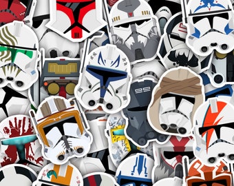 Star Wars Trooper Stickers (Clone Troopers/Commandos, Stormtroopers, etc) - Waterproof Vinyl Stickers