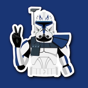 Captain Rex Stickers | Star Wars Vinyl Stickers | Clone Wars | Star Wars Gifts | PrintsbyPorkins